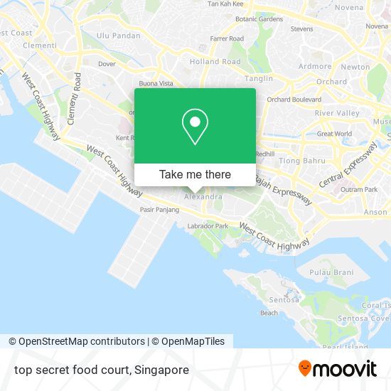 top secret food court map