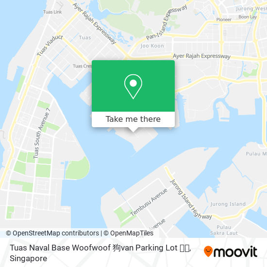 Tuas Naval Base Woofwoof 狗van Parking Lot  map