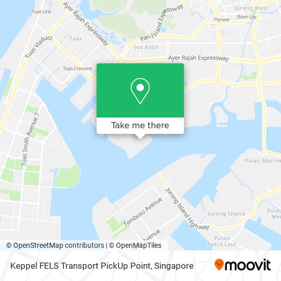 Keppel FELS Transport PickUp Point map