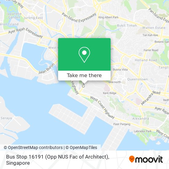 Bus Stop 16191 (Opp NUS Fac of Architect) map
