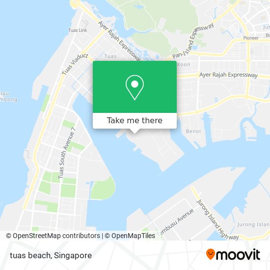 tuas beach map