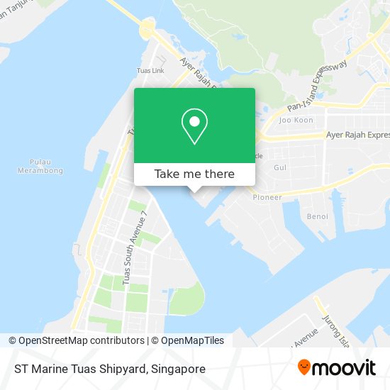 ST Marine Tuas Shipyard map