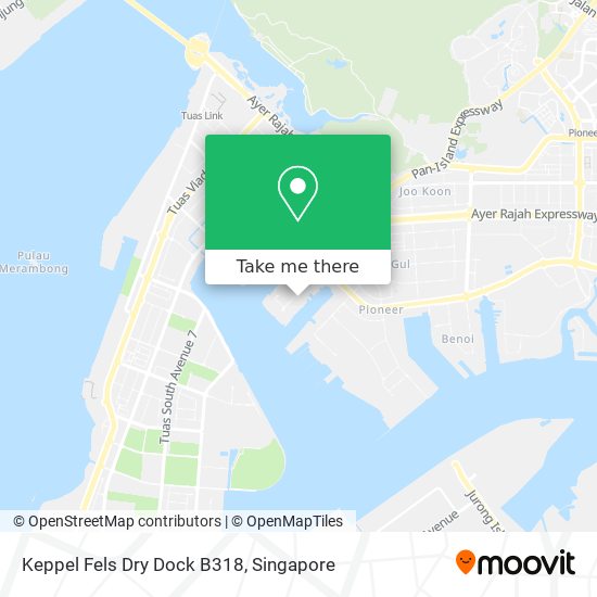 Keppel Fels Dry Dock B318 map