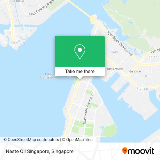 Neste Oil Singapore map