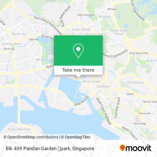 Blk 409 Pandan Garden park map