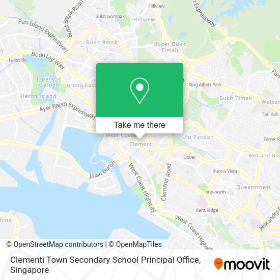 Clementi Town Secondary School Principal Office map