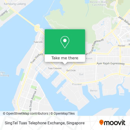 SingTel Tuas Telephone Exchange map