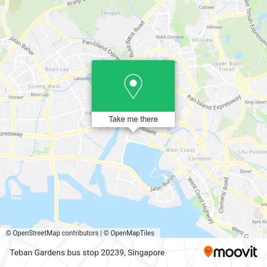 Teban Gardens bus stop 20239 map