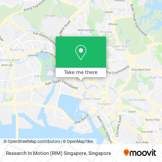 Research In Motion (RIM) Singapore map