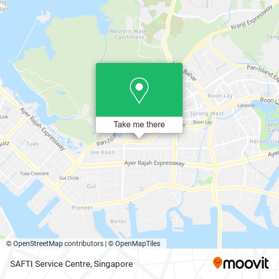 SAFTI Service Centre map