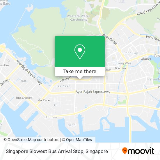 Singapore Slowest Bus Arrival Stop map
