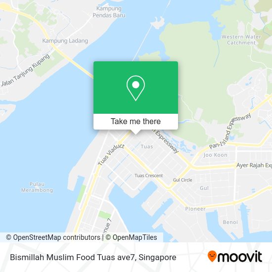 Bismillah Muslim Food Tuas ave7 map
