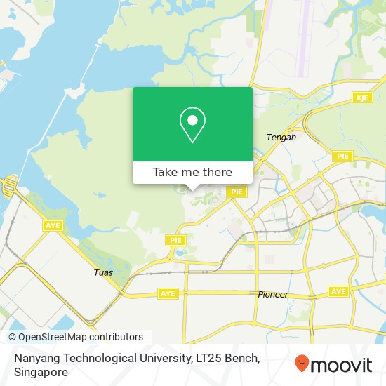 Nanyang Technological University, LT25 Bench地图