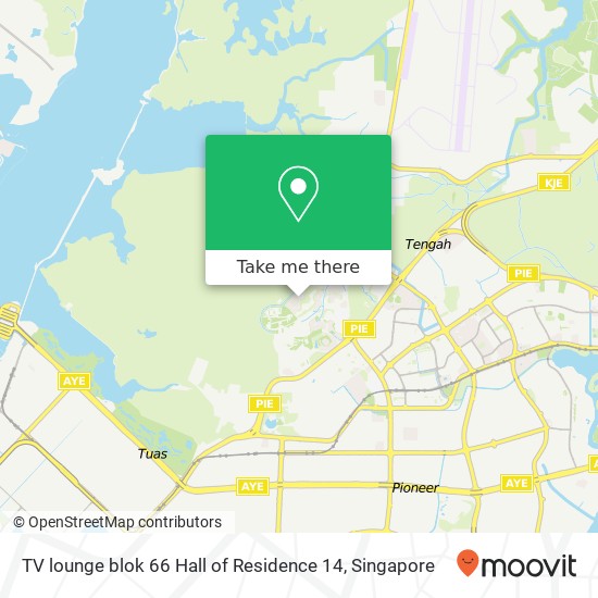 TV lounge blok 66 Hall of Residence 14 map