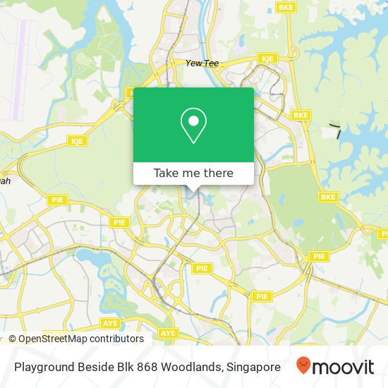 Playground Beside Blk 868 Woodlands map