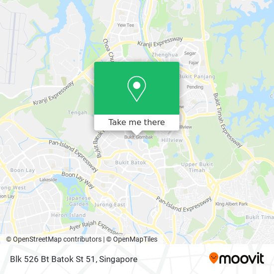 Blk 526 Bt Batok St 51 map