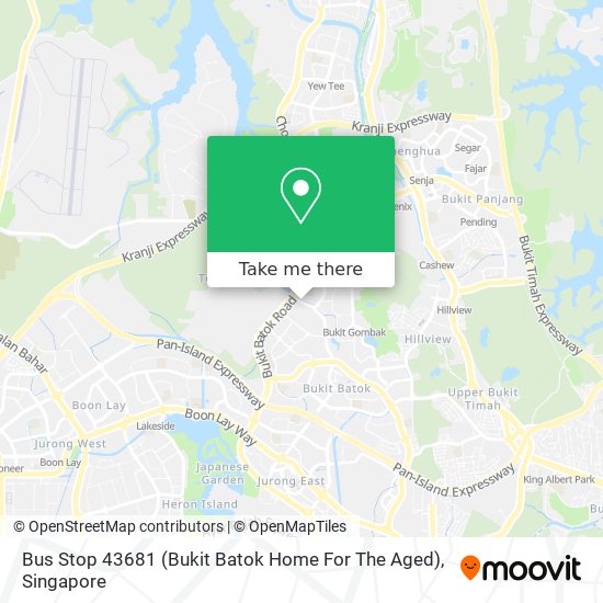 Bus Stop 43681 (Bukit Batok Home For The Aged)地图