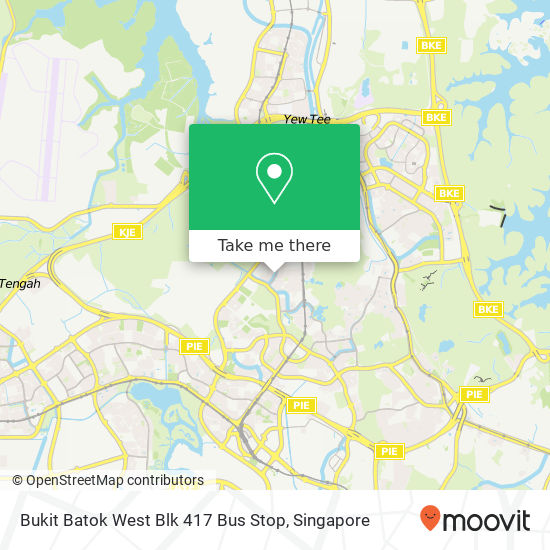 Bukit Batok West Blk 417 Bus Stop map
