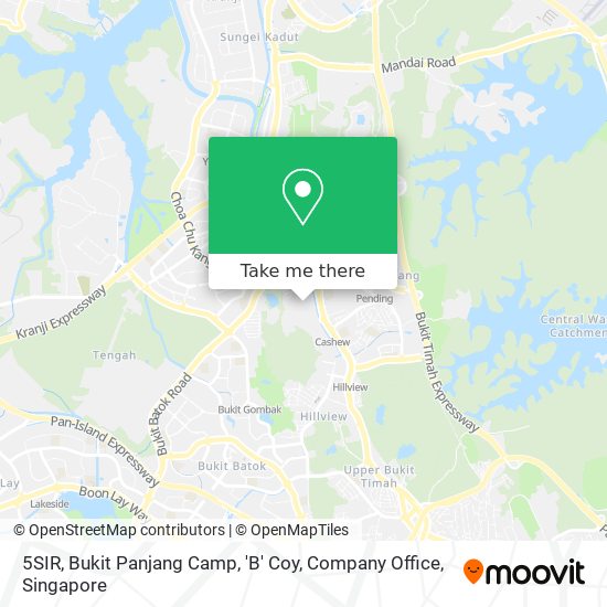 5SIR, Bukit Panjang Camp, 'B' Coy, Company Office map