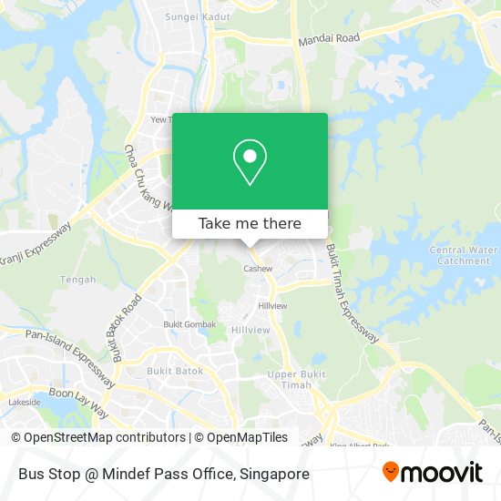 Bus Stop @ Mindef Pass Office map