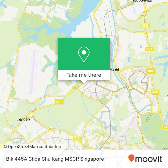 Blk 445A Choa Chu Kang MSCP地图