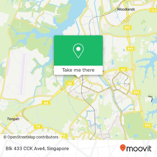 Blk 433 CCK Ave4 map