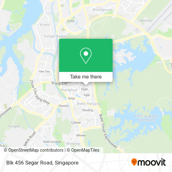 Blk 456 Segar Road map