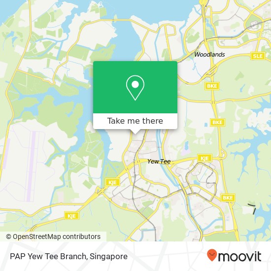 PAP Yew Tee Branch地图