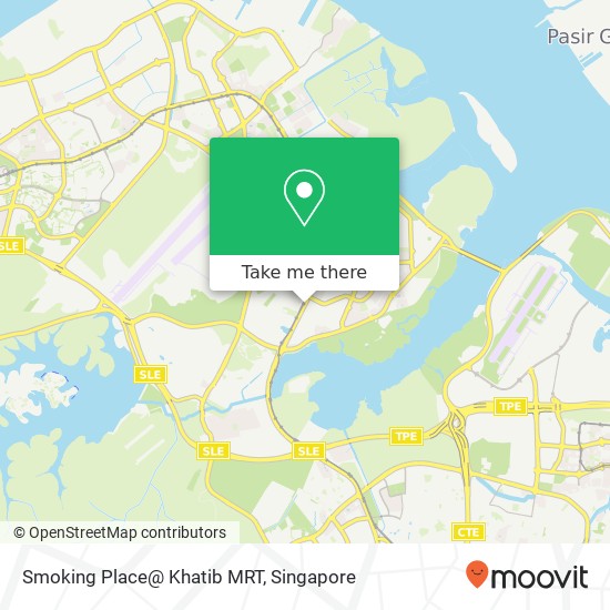 Smoking Place@ Khatib MRT map