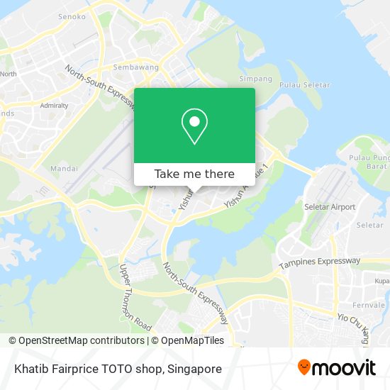 Khatib Fairprice TOTO shop map