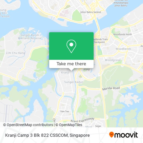 Kranji Camp 3 Blk 822 CSSCOM map