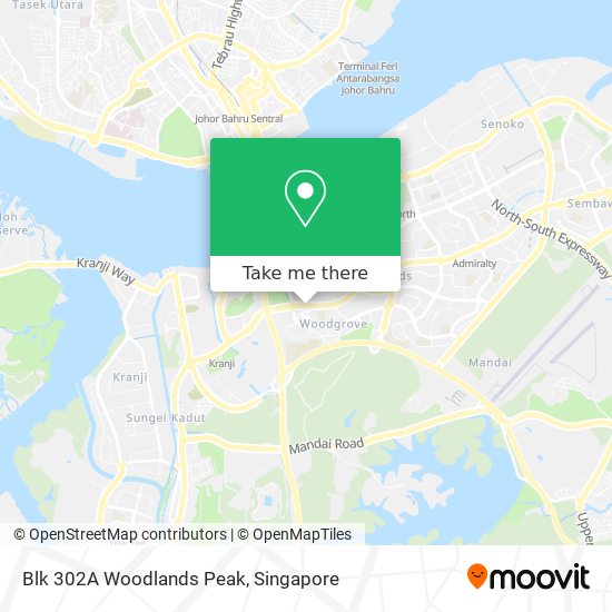 Blk 302A Woodlands Peak map