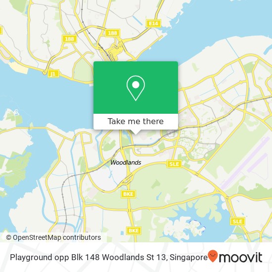 Playground opp Blk 148 Woodlands St 13 map