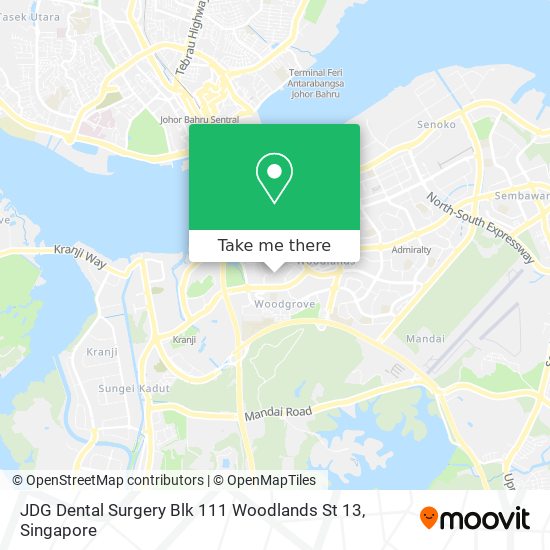 JDG Dental Surgery Blk 111 Woodlands St 13 map