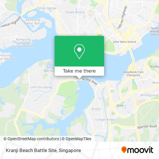 Kranji Beach Battle Site map