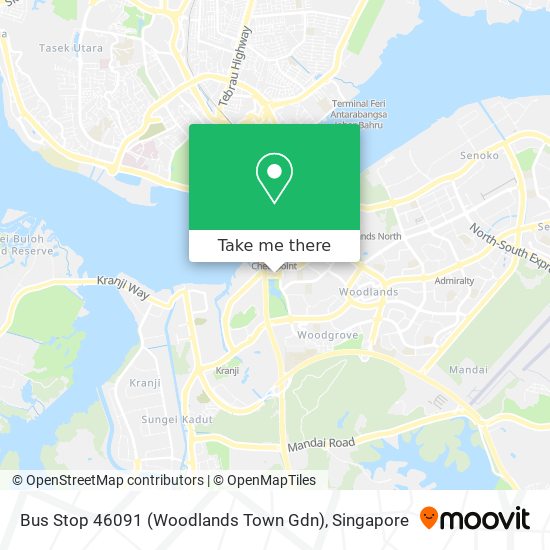 Bus Stop 46091 (Woodlands Town Gdn) map