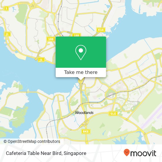 Cafeteria Table Near Bird map