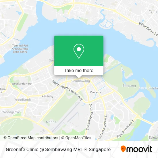Greenlife Clinic @ Sembawang MRT 地图