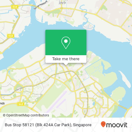 Bus Stop 58121 (Blk 424A Car Park) map