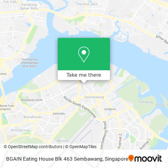 BGAIN Eating House Blk 463 Sembawang地图