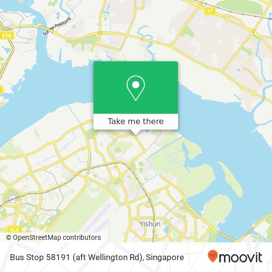 Bus Stop 58191 (aft Wellington Rd)地图