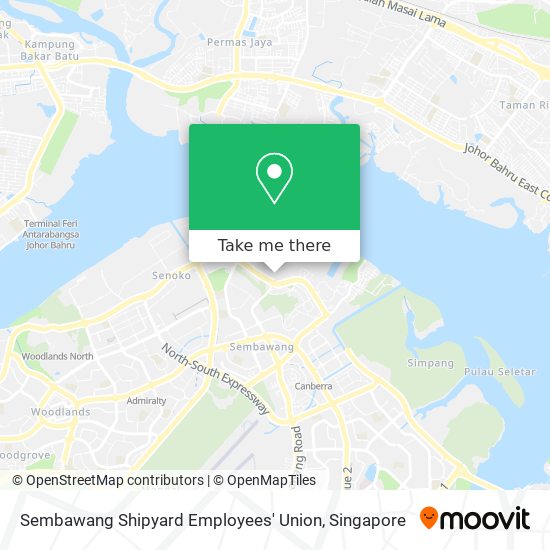 Sembawang Shipyard Employees' Union map