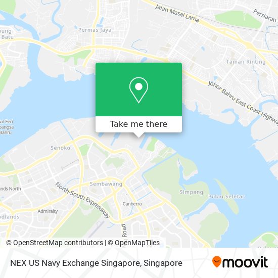 NEX US Navy Exchange Singapore map