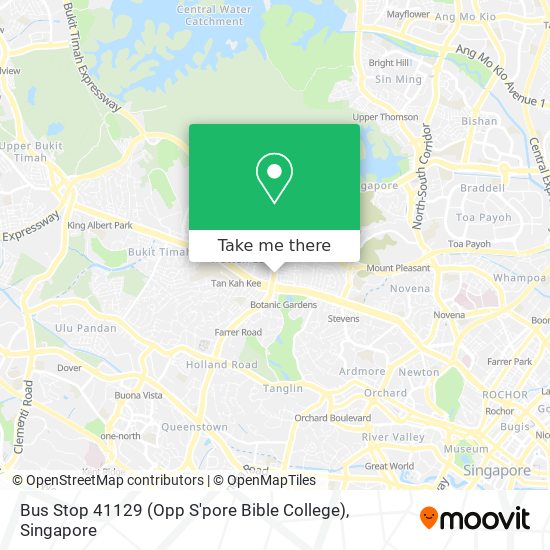 Bus Stop 41129 (Opp S'pore Bible College)地图