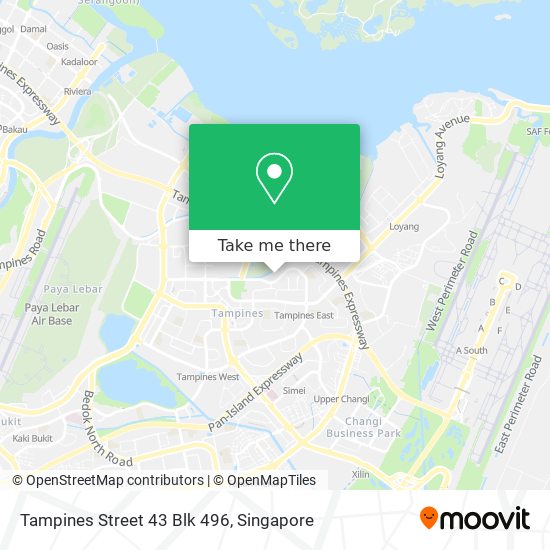 Tampines Street 43 Blk 496 map