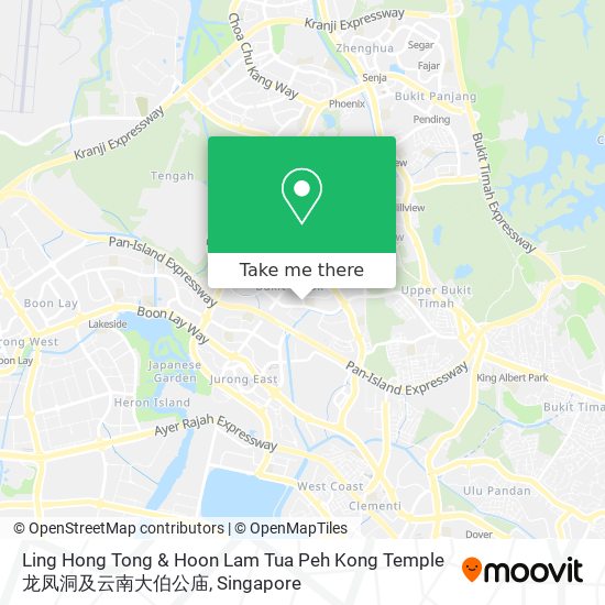 Ling Hong Tong & Hoon Lam Tua Peh Kong Temple 龙凤洞及云南大伯公庙地图