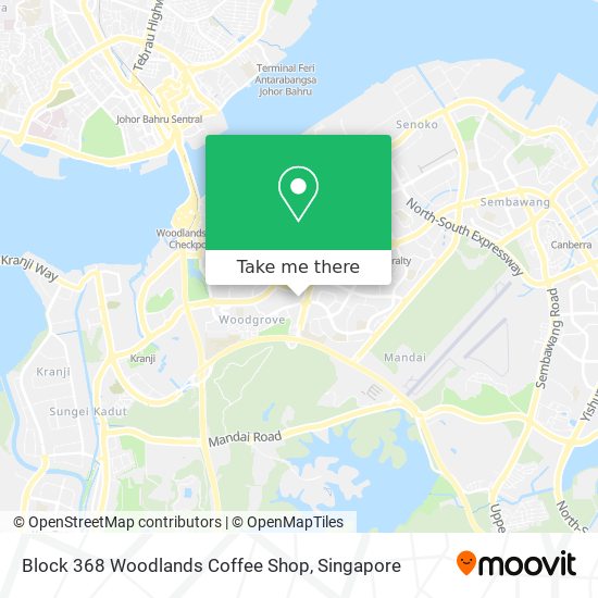 Block 368 Woodlands Coffee Shop map