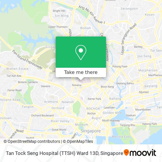 Tan Tock Seng Hospital (TTSH) Ward 13D map