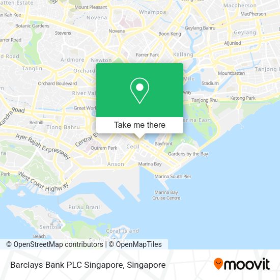 Barclays Bank PLC Singapore map