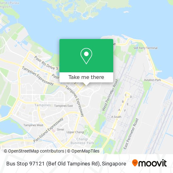 Bus Stop 97121 (Bef Old Tampines Rd) map